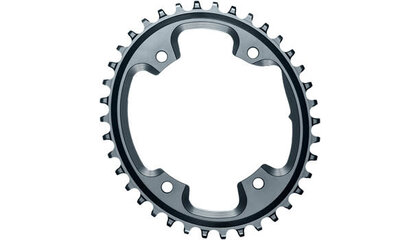 absoluteBLACK Oval 110 BCD CX Chainring - 42T, 4-Bolt, Narrow-Wide, Gray