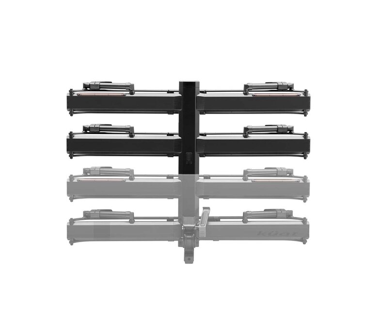 Kuat Piston Pro X Add On - LED Dual Ratchet Platform Rack with Kashima - 2 Bike - Galaxy Gray