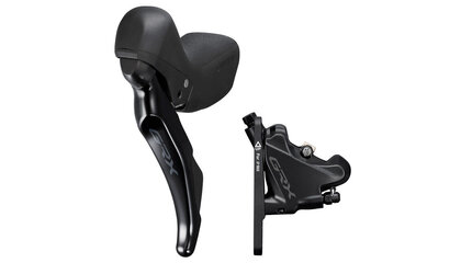 Shimano GRX ST-RX400 10-sp Hydraulic Disc Brake/Shift Lever Kit - Black, Right, Flat Mount, Caliper Included