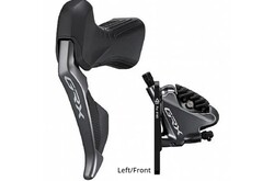 Shimano GRX ST-RX815 11-Speed Di2 Right Drop-Bar Shifter/Hydraulic Brake Lever with BR-RX810 Flat Mount Caliper, Pre-Bled 1700mm Hose