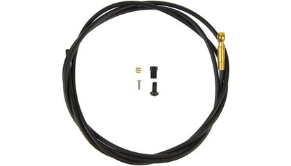 Shimano SM-BH90-SBLS High Pressure Disc Brake Hose Kit - Long Gold Banjo Caliper Connector, 2000mm, Black