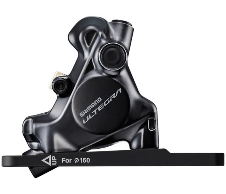 Shimano Ultegra BR-8170 Hydraulic Disc Brake Caliper - Front, Flat Mount, For 140/160mm Rotor, Finned Resin Brake Pads