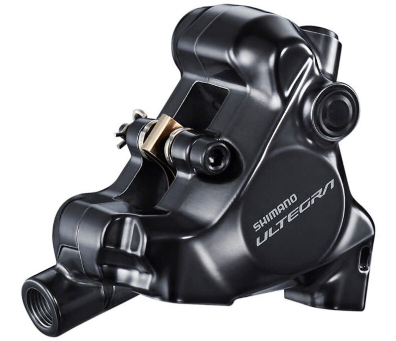 Shimano Ultera BR-8170 Hydraulic Disc Brake Caliper - Rear, Flat Mount, Finned Resin Brake Pads