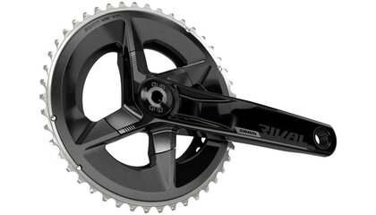 SRAM Rival AXS Crankset - 170mm, 12-Speed, 46/33t, 107 BCD, DUB Spindle Interface, Black, D1