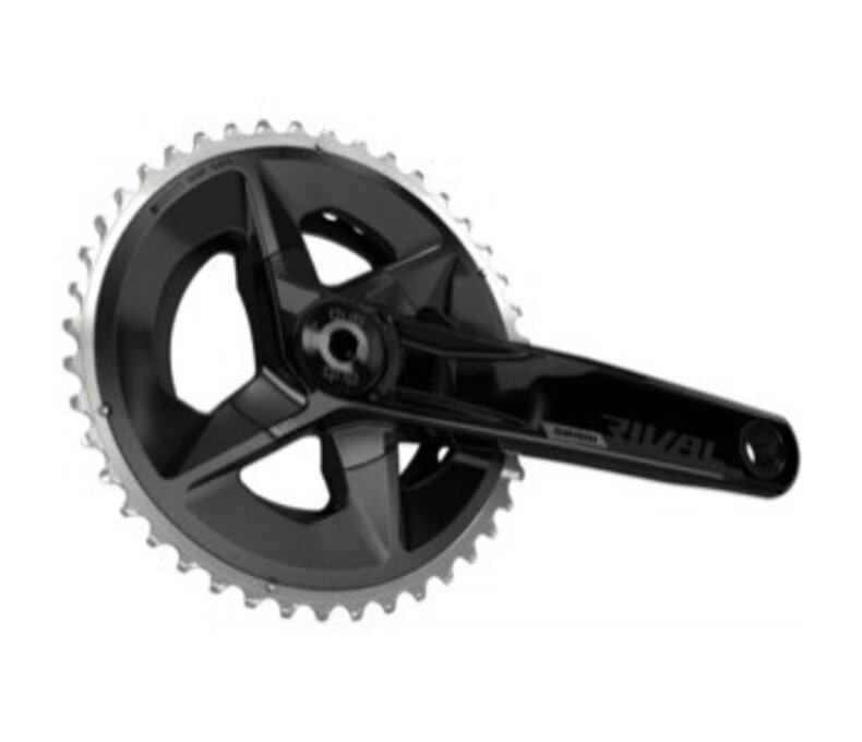 Sram Rival AXS DUB Wide D1 Double Crankset - 12-Speed, 160mm x 43/30t (Black)