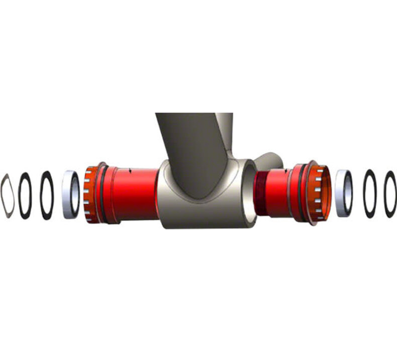 Wheels Manufacturing PressFit 30 to Shimano Bottom Bracket with Angular Contact Bearings Black Cups